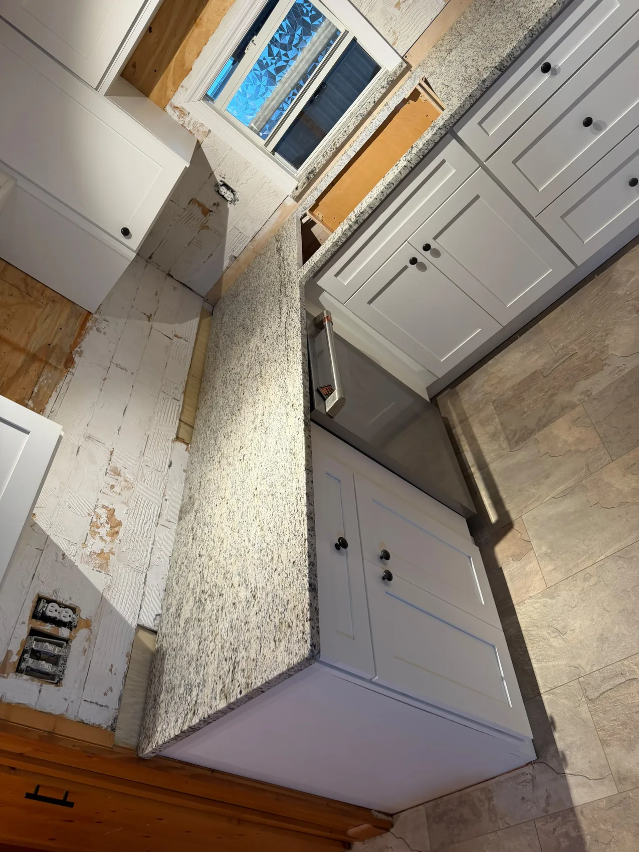 Light kitchen countertop detail